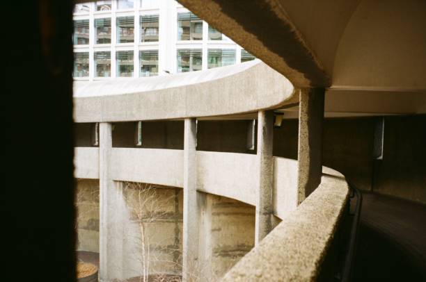 istock Covered walkway leading to the left, Barbican, London 1488770919