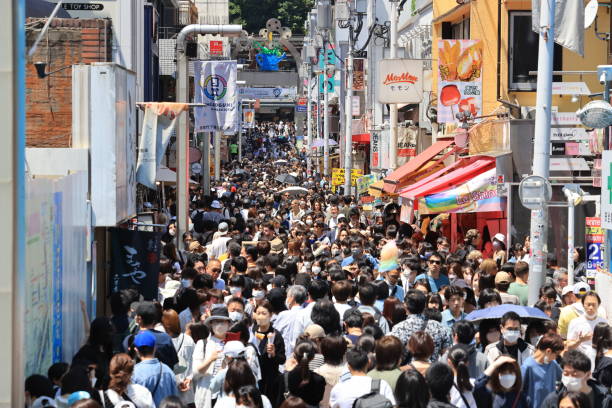 Takeshita dori, one of famous avenue in tokyo stock photo