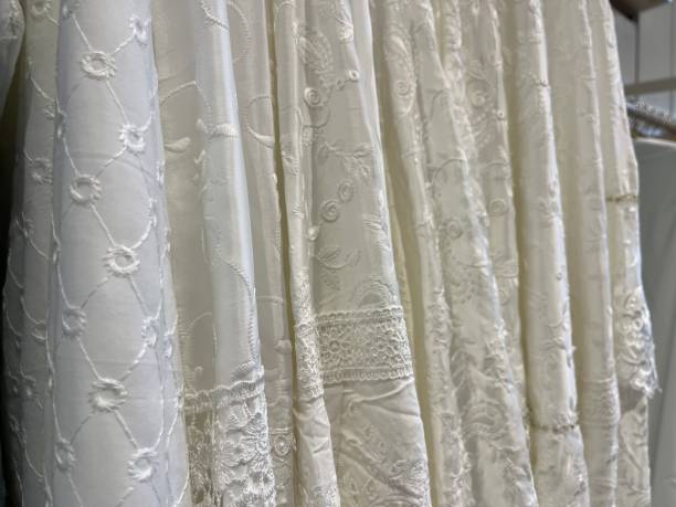 istock Islamic prayer gown collection being displayed at showroom. 1488773487