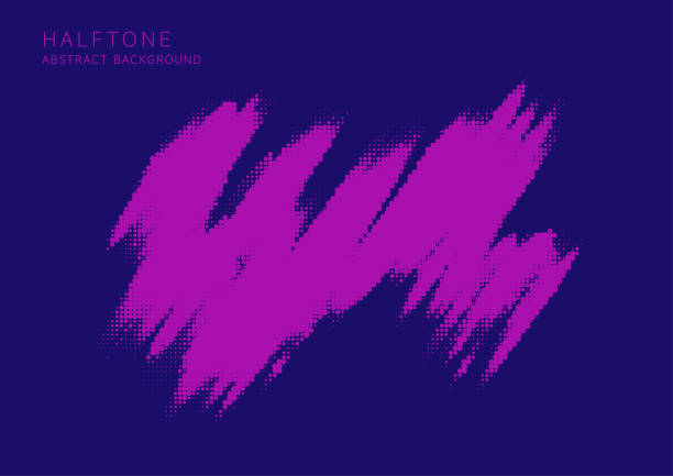 抽象的な紫色のモノクロダイナミックハーフトーンドットテクスチャ背景 - 18807点のイラスト素材／クリップアート素材／マンガ素材／アイコン素材
