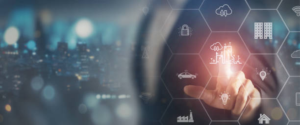 Smart city concept. Utilizing digital infrastructure to create efficient and sustainable solutions for transportation, energy, waste management, communication, other servicee by using data analytics. concepto de ciudad inteligente. utilizar la infraestructura digital para crear soluciones eficientes y sostenibles para el transporte, la energía, la gestión de residuos, la comunicación y otros servicios mediante el uso de análisis de datos.