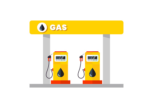 Gas or Fuel petrol station. Vector illustration