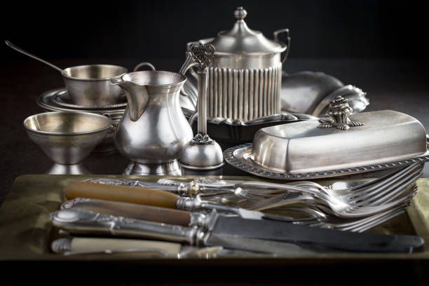 istock Silver utensils for food. 1488777999