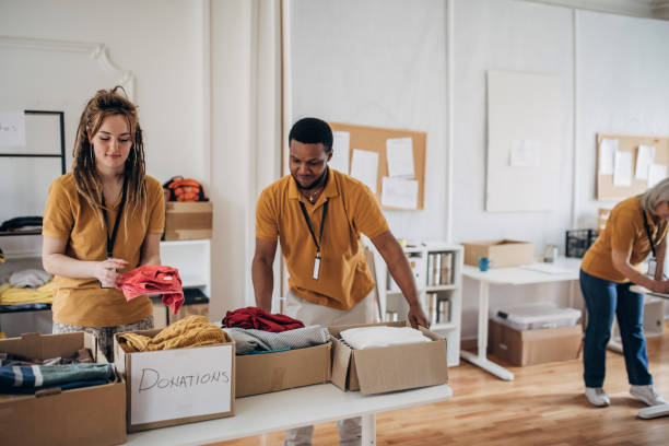istock Busy day in charity center 1488778452
