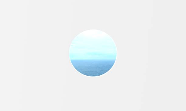 istock scene for white wall modern minimal and luxury, sea view in circle at vacation. 3d rendering illustration tourist resort. Holiday summer season living room reality into dreamlike spaces 1488780346