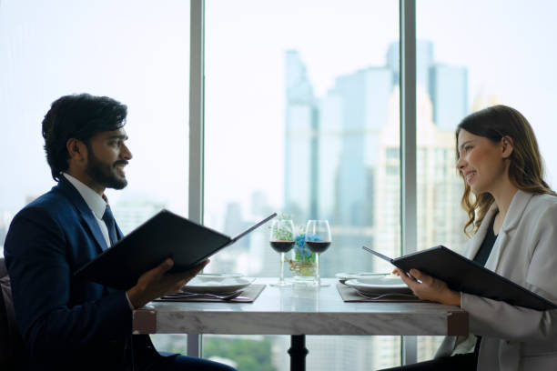 istock Couple go to dinner at luxury hotel. 1488782550