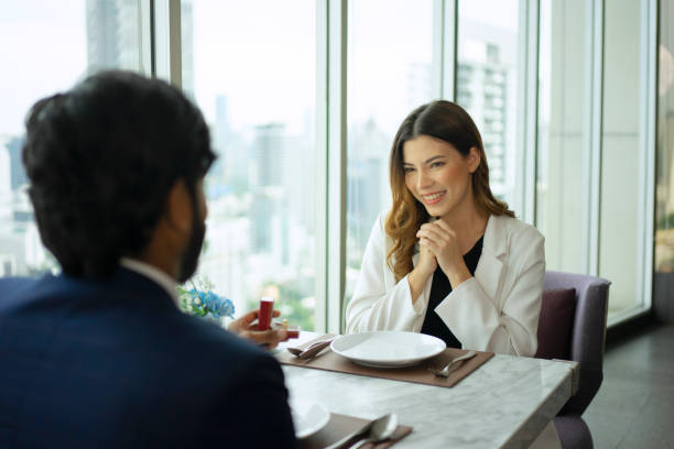 istock Couple go to dinner at luxury hotel. 1488782604