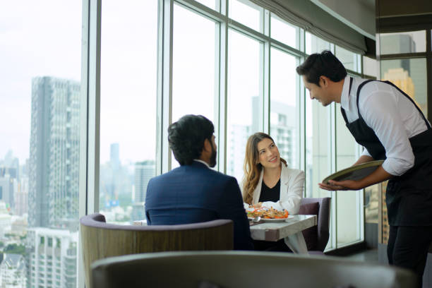 istock Couple go to dinner at luxury hotel. 1488782614