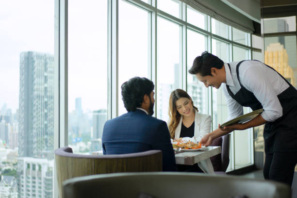 istock Couple go to dinner at luxury hotel. 1488782616