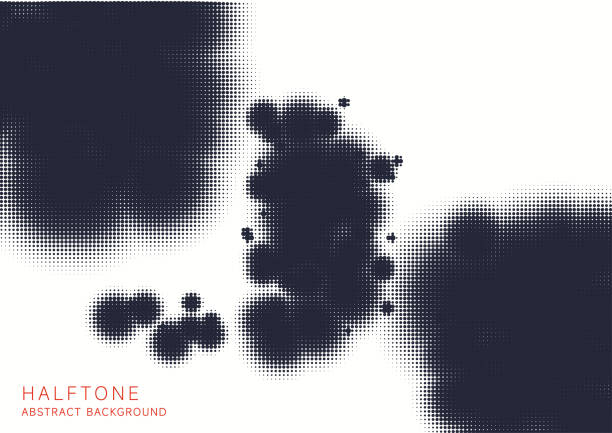 抽象的な白黒のラウンド競争モノクロダイナミックハーフトーンドットテクスチャ背景 - 18813点のイラスト素材／クリップアート素材／マンガ素材／アイコン素材