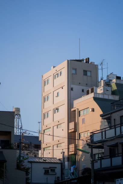 istock Residential buildings against a blue sky 1488783913