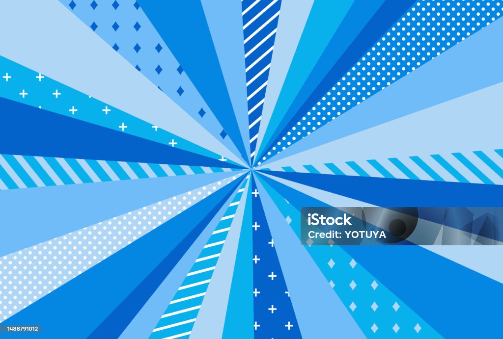 Blue Pop Line Pop Concentrated Line Background Illustration Stock Illustration ...