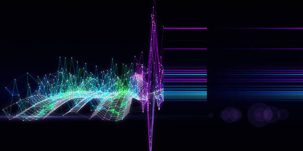 istock Abstract background contain wireframe graph chaotic noise lines. Technology polygonal concept in web virtual space. Banner for business, science and technology data analytics representation. 1488792461