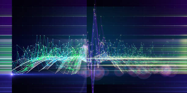 istock Abstract background contain wireframe graph  chaotic noise lines on dark. Big Data. Technology polygonal concept in web virtual space. Banner for business, science and technology data analytics representation. 1488792966