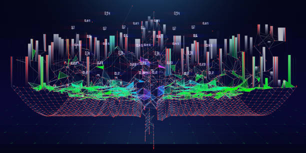 Abstract background contain grid chaotic web with blurred lines and data. Technology wireframe interlacement concept in virtual space. Big Data. Banner for business, science and technology data analytics. el fondo abstracto contiene una cuadrícula caótica web con líneas y datos borrosos. concepto de entrelazado de wireframe tecnológico en el espacio virtual. big data. banner para análisis de datos empresariales, científicos y tecnológicos.