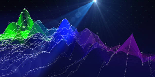 istock Abstract background contain wireframe graph chaotic noise lines and spot. Big Data. Technology polygonal concept in web virtual space. Banner for business, science and technology data analytics. 1488793212