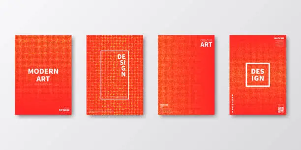 Vector illustration of Brochure template layout, Orange cover design, business annual report, flyer, magazine