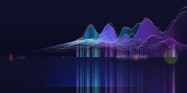 istock Abstract background contain color graph chaotic noise and blurred lines. Big Data. Technology polygonal concept in dark virtual space. Banner for business, science and technology data analytics representation. 1488795313