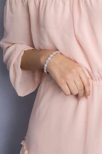 Diamond bracelet jewellery product photography