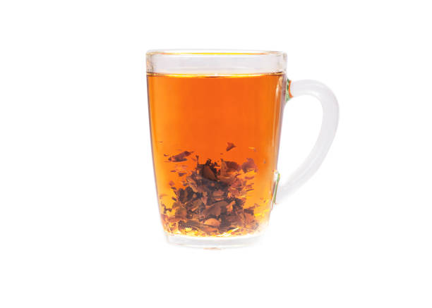 istock Black tea in a transparent glass cup. 1488799798