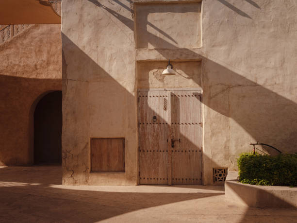 Al seef-old historical district with traditional Arabic architecture.
