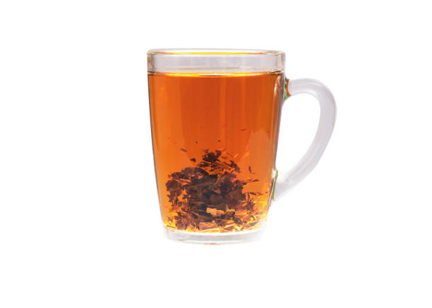 istock Black tea in a transparent glass cup. 1488802165