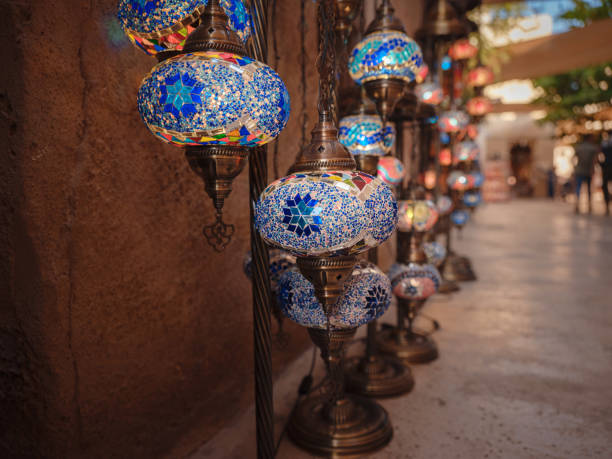 Al seef-old historical district with traditional Arabic architecture.