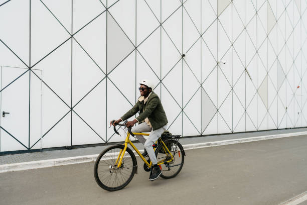 istock Bicycle rider with his helmet on 1488804958
