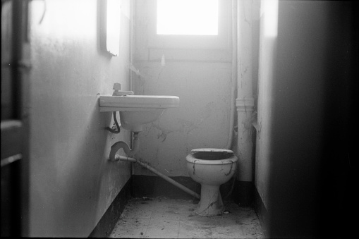 bathroom of a poor house