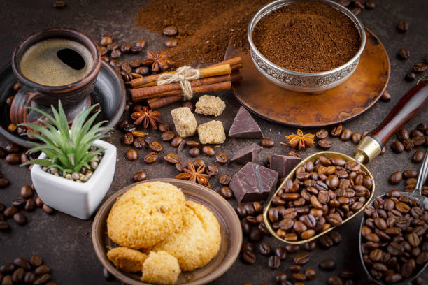 istock Espresso coffee in a cup on the table. 1488813178