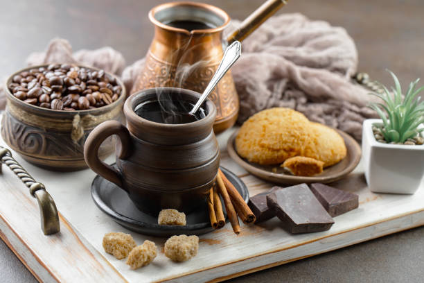 istock Espresso coffee in a cup on the table. 1488813484