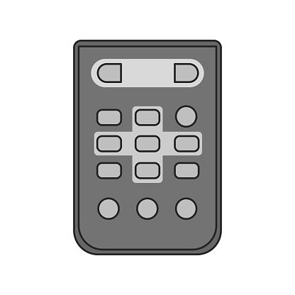 Sterio remote control device isolated on white background - Vector illustration, EPS10.