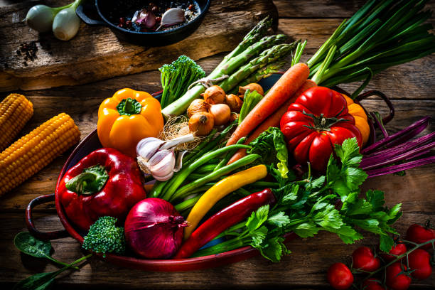 istock Kitchen tray full of fresh organic vegetables 1488823557