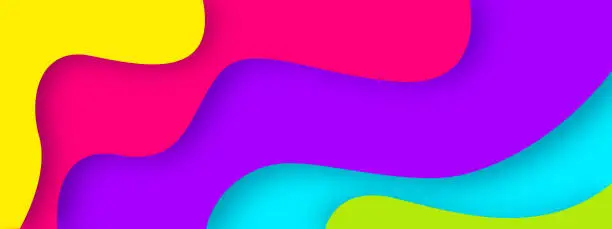 Vector illustration of Abstract colored paper background. Creative template for online order, web page, app design and print.