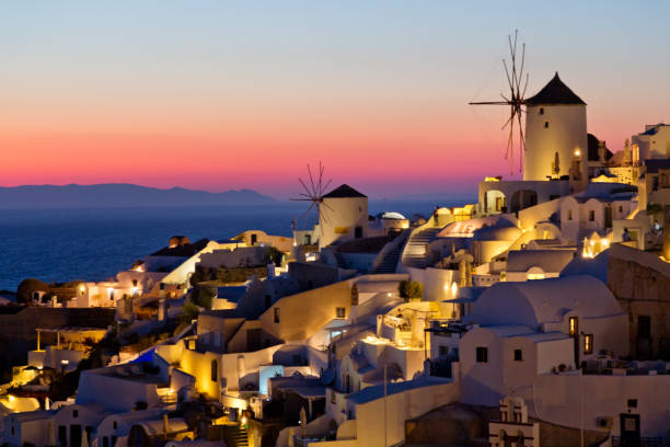 istock Sunset on Santorini island, Cyclades, Greece 1488829759