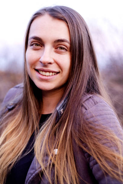 istock close up woman with leather jacket outside 1488833761