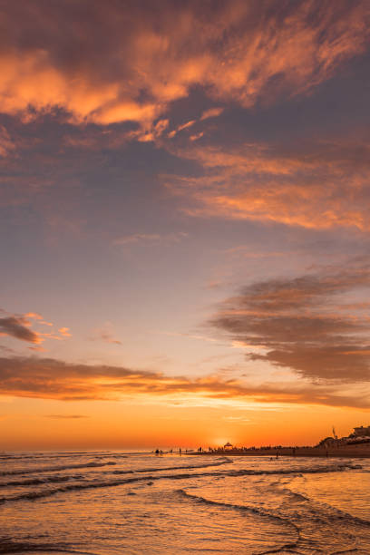istock Beautiful sunset on the beach. 1488840568