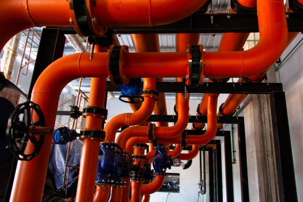 istock Condenser Water Supply pipe lines 1488846264