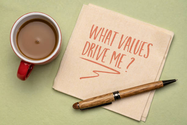 istock What values drive me? Note on a napkin with coffee. Ethics, motivation and personal development concept. 1488847787