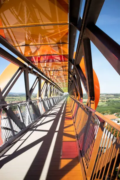 Photo of The colorful pedestrian walkway in Peccioli Pisa Italy