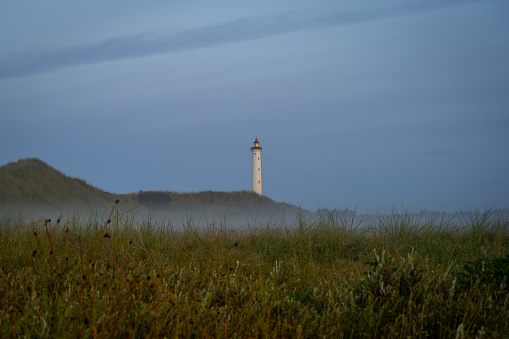 Lighthouse Lyngvig Fyr during early morning