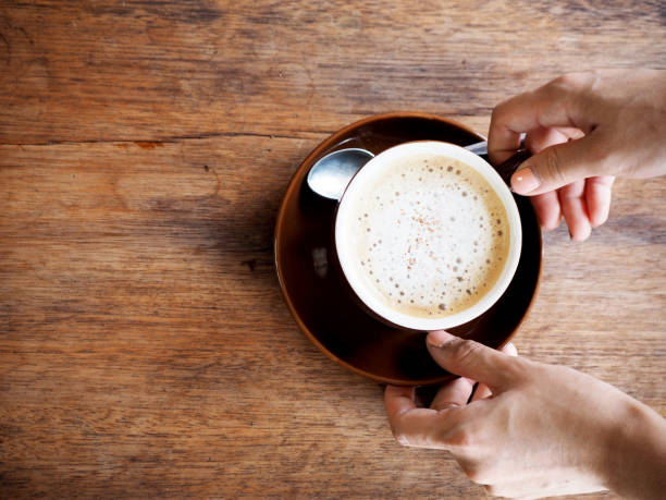 istock Latte coffee on wooden table ,Coffee Cafe on Relax time 1488853712