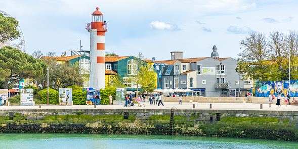 Lighthouse of the Old Port of La Rochelle in Le Gabut district, France
