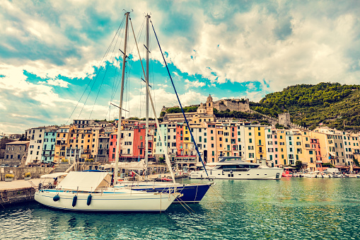 Porto Venere marina in Italy. Portovenere on Ligurian coast