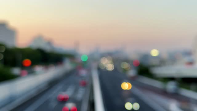 Blurred background:Urban highway