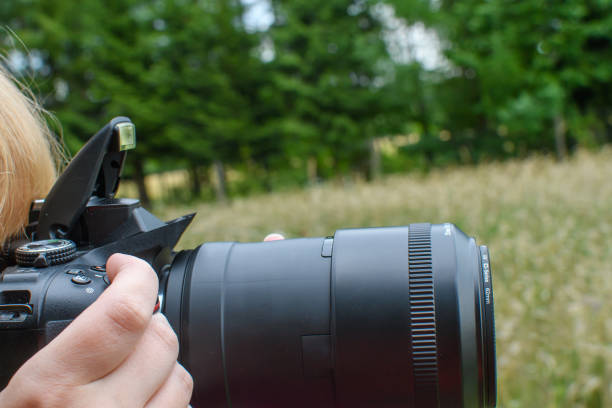 istock Woman taking a photo with a camera 1488870647