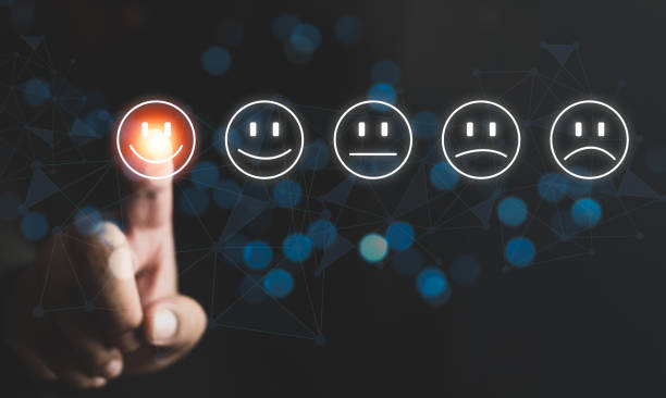istock Customers give very good satisfaction. Customer satisfaction survey experience concept. 1488880035