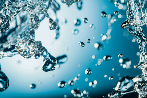 istock Abstract Splash of Water on a Blue Background 1488881173
