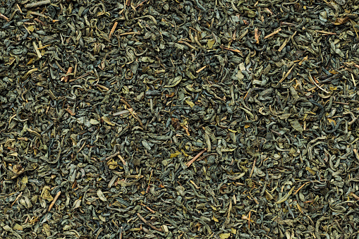Detailed shot,  format filling,  of green tea