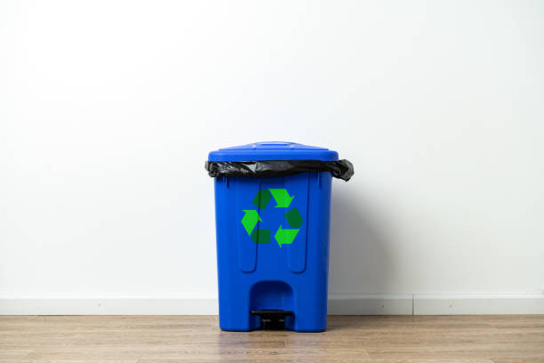 istock Plastic waste bin with lid in the room 1488887932